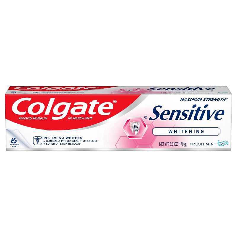 slide 1 of 79, Colgate Sensitive Maximum Strength Whitening Toothpaste, 6 oz