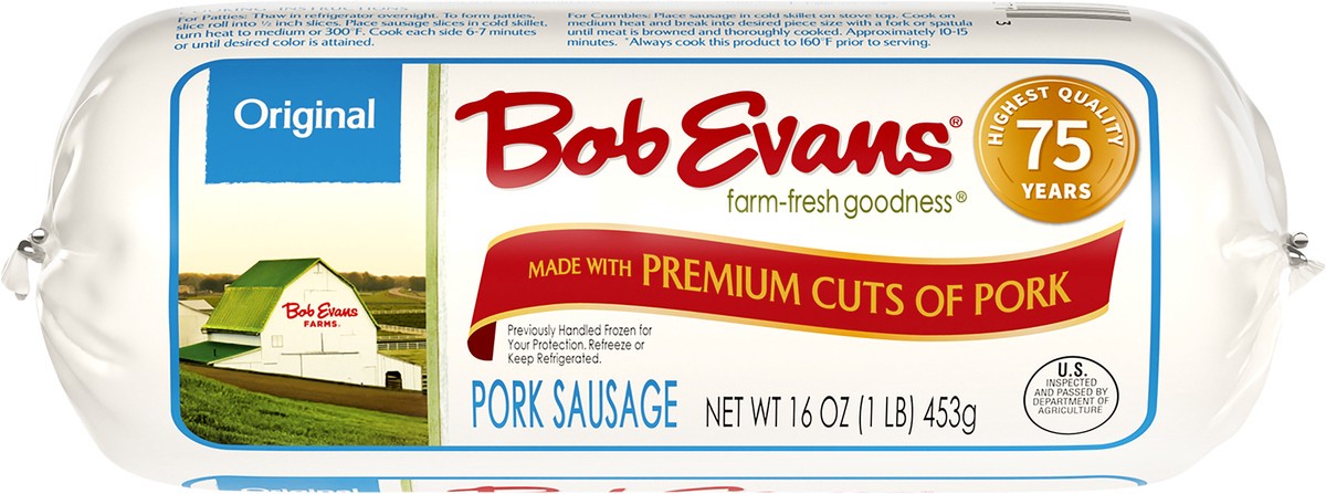 slide 5 of 10, Bob Evans Original Pork Sausage 16 oz, 16 oz