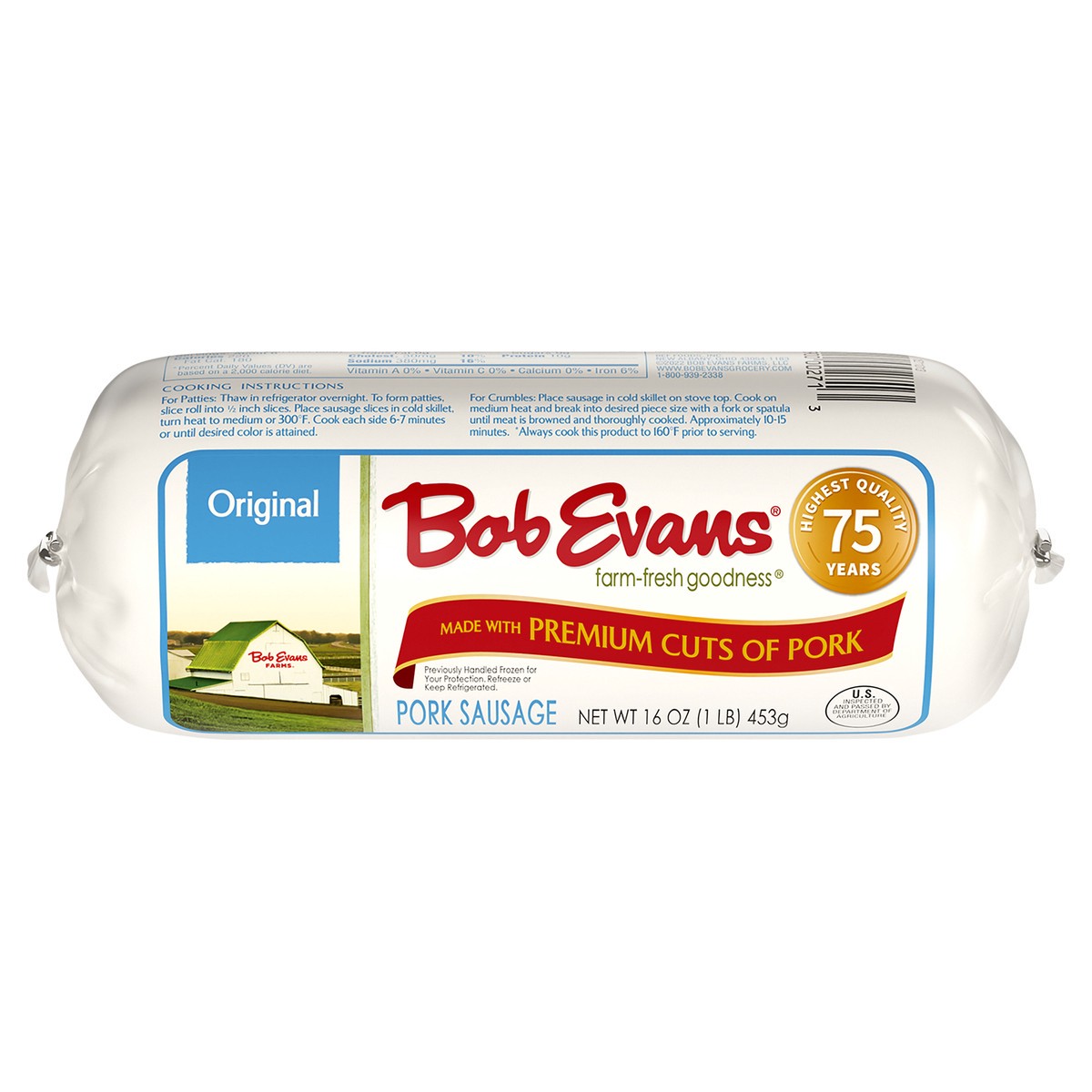 slide 1 of 10, Bob Evans Original Pork Sausage 16 oz, 16 oz