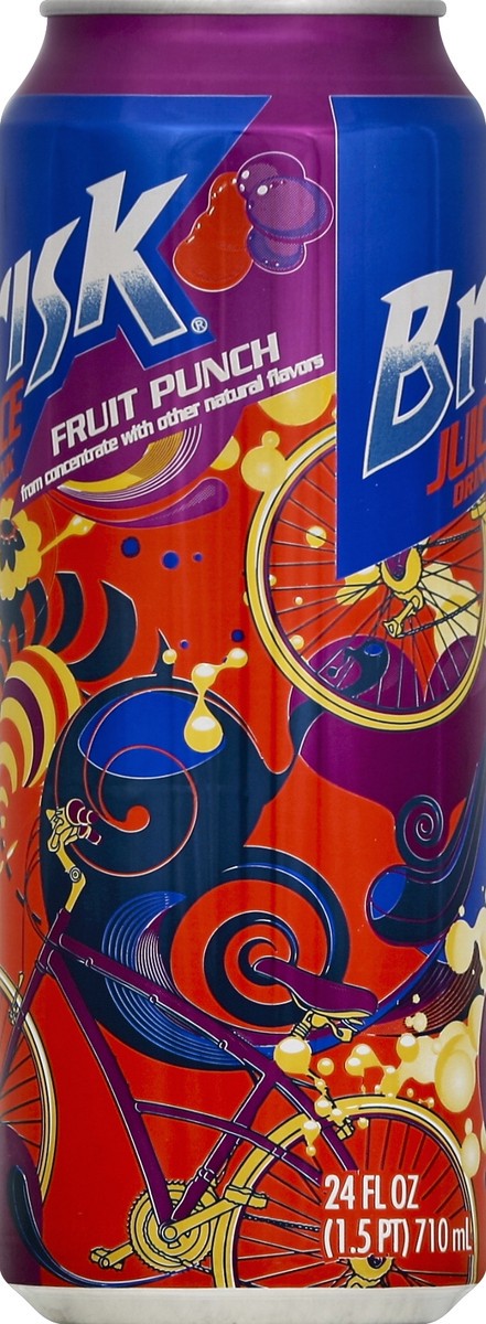 slide 3 of 4, Brisk Fruit Punch Juice Drink - 24 fl oz, 24 fl oz