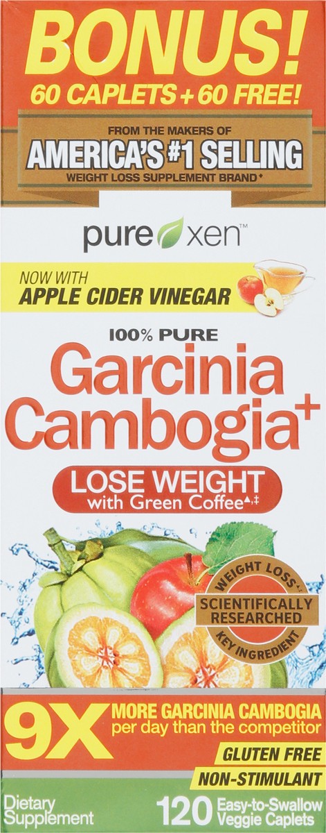 slide 6 of 9, Pure Xen 100% Pure Garcinia Cambogia+ 120 Caplets, 120 ct