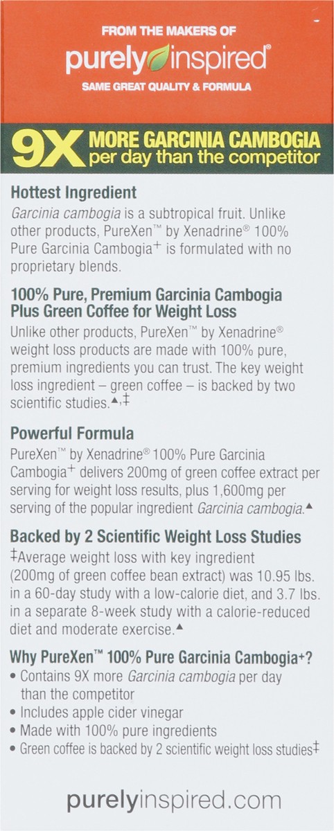 slide 7 of 9, Pure Xen 100% Pure Garcinia Cambogia+ 120 Caplets, 120 ct