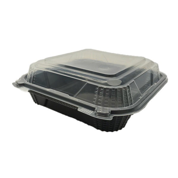 slide 1 of 1, Proview Medium 3 Compartment Hinged Container, 75 ct