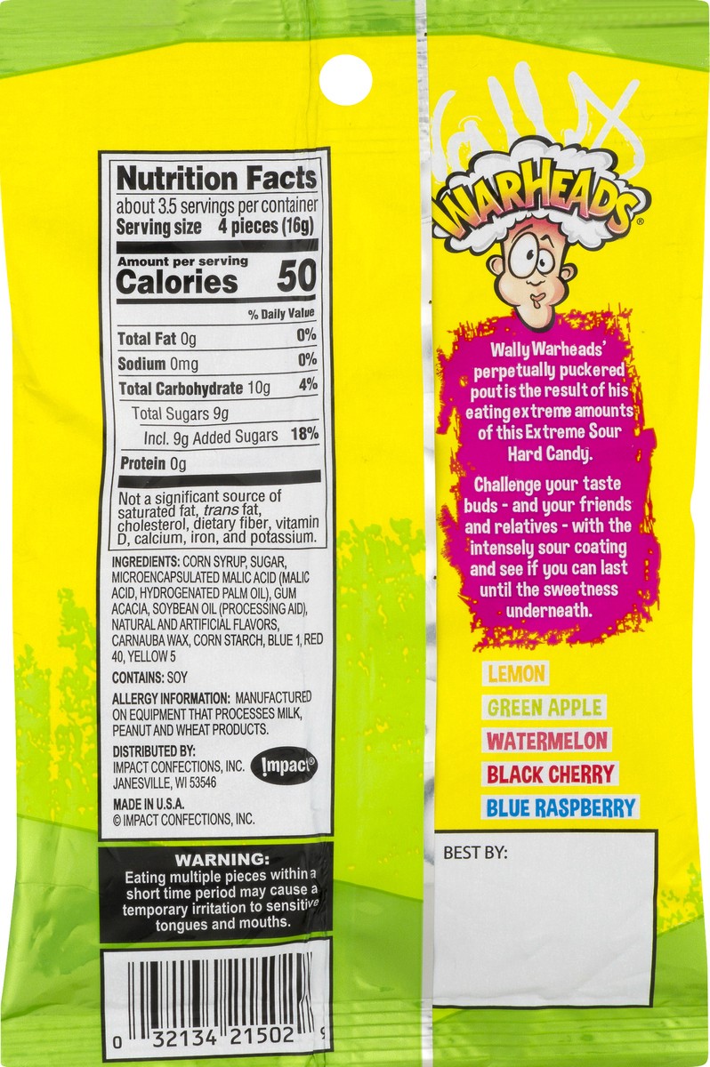 slide 3 of 8, Warheads Sour Impact Candy, 2 oz