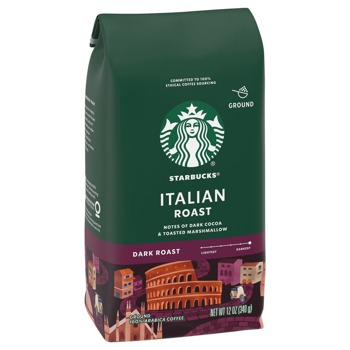 slide 4 of 4, Starbucks Ground Dark Roast Italian Roast Coffee 100% Arabica Coffee 12 oz, 12 oz