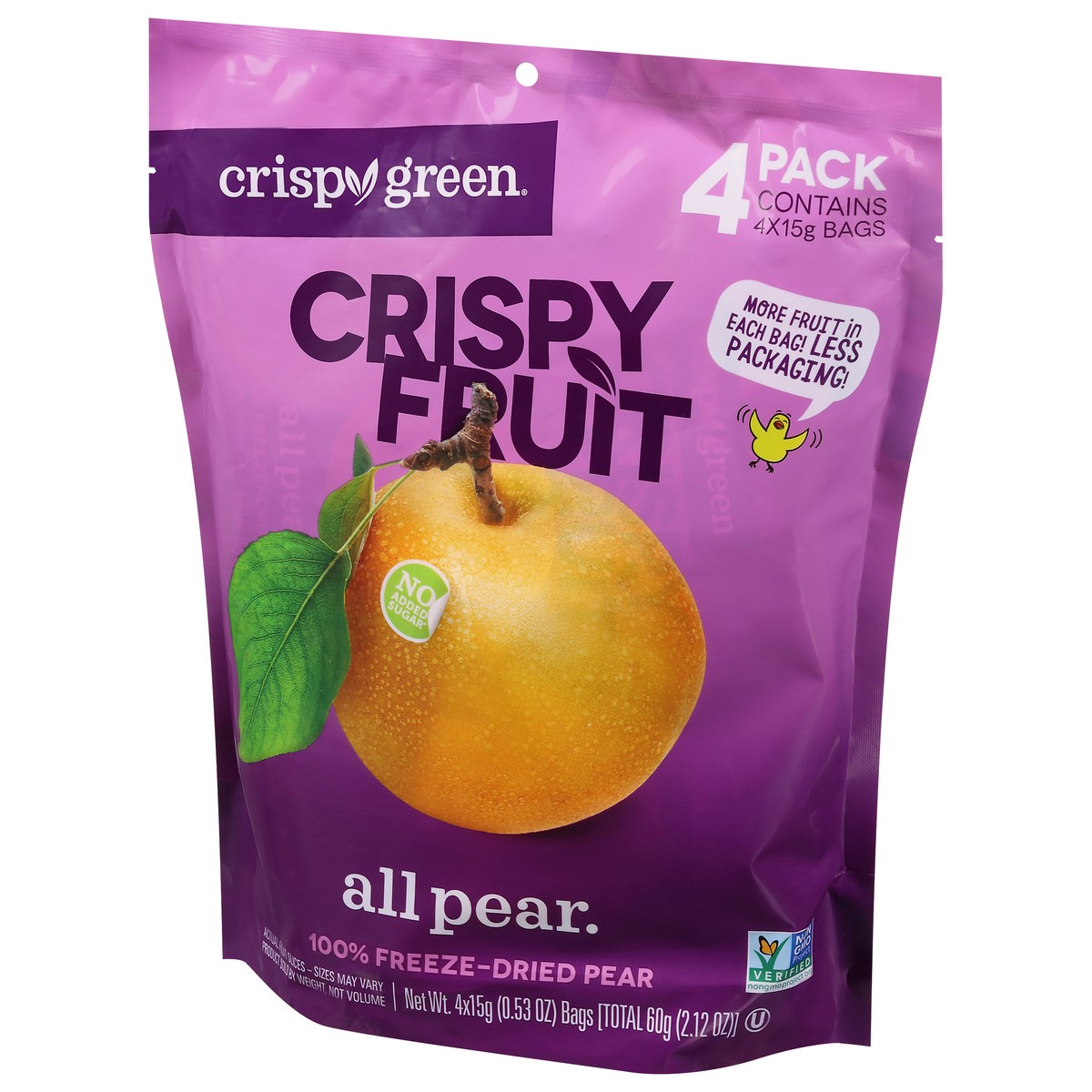 slide 7 of 9, Crispy Green 100% Freeze-dried Pear Slices, 1 ct