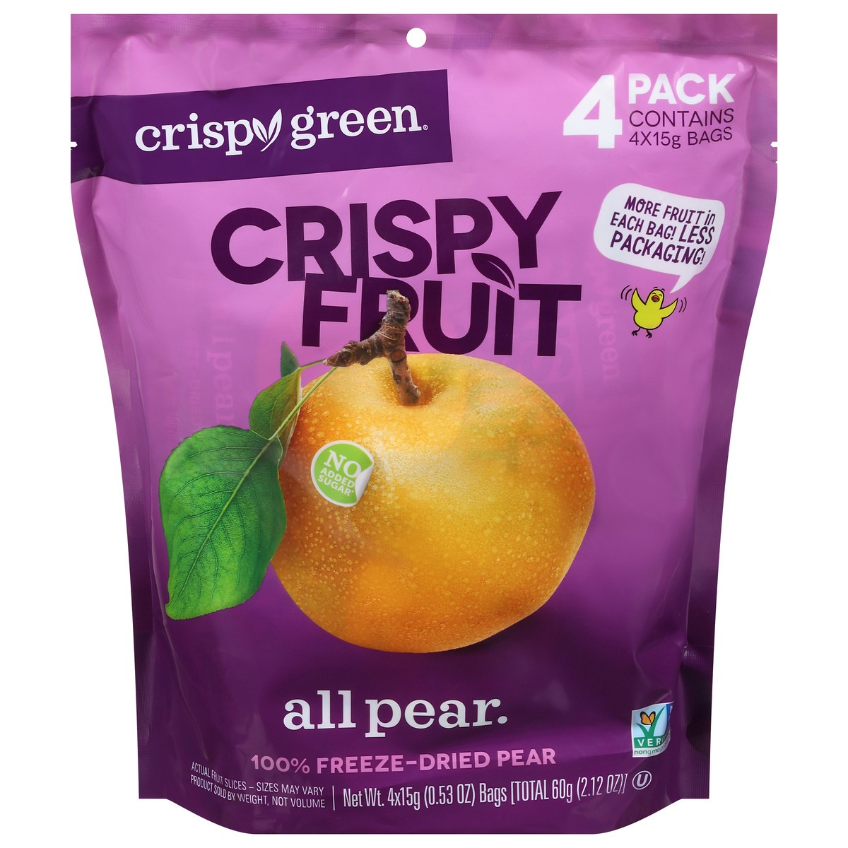 slide 1 of 9, Crispy Green 100% Freeze-dried Pear Slices, 1 ct