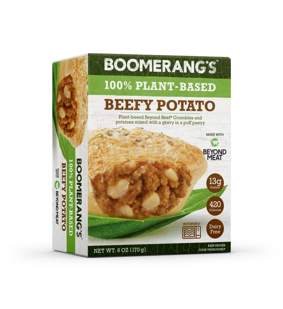 slide 1 of 1, Boomerang's Plant-Based Beefy Grounds & Potato Pie, 6 oz