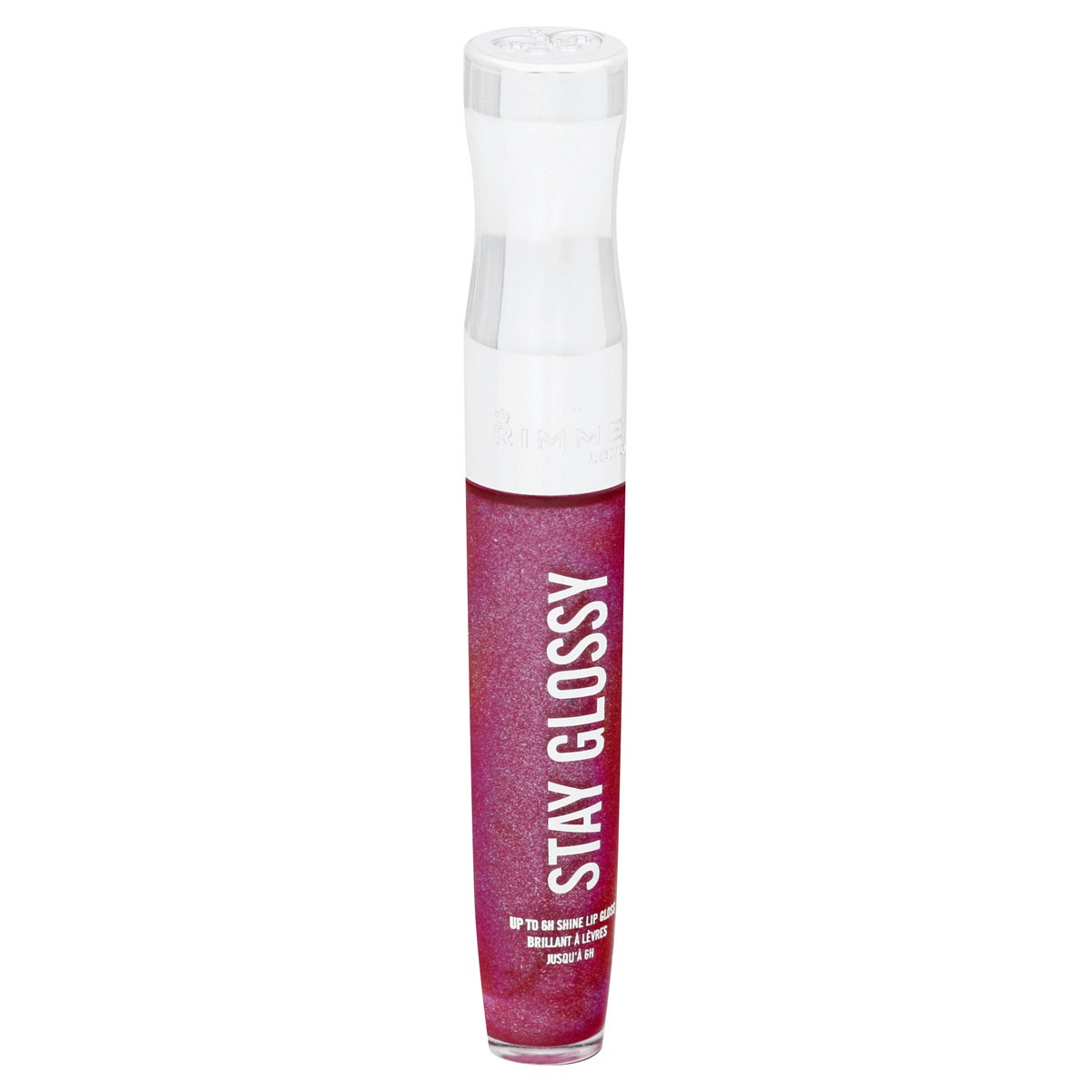 slide 5 of 9, COTY RIMMEL LONDON Rimmel Stay Glossy Lip Gloss - Non-Sticky and Lightweight Formula for Lip Color and Shine - 185 Grapevine Groove, .18oz, 0.18 oz