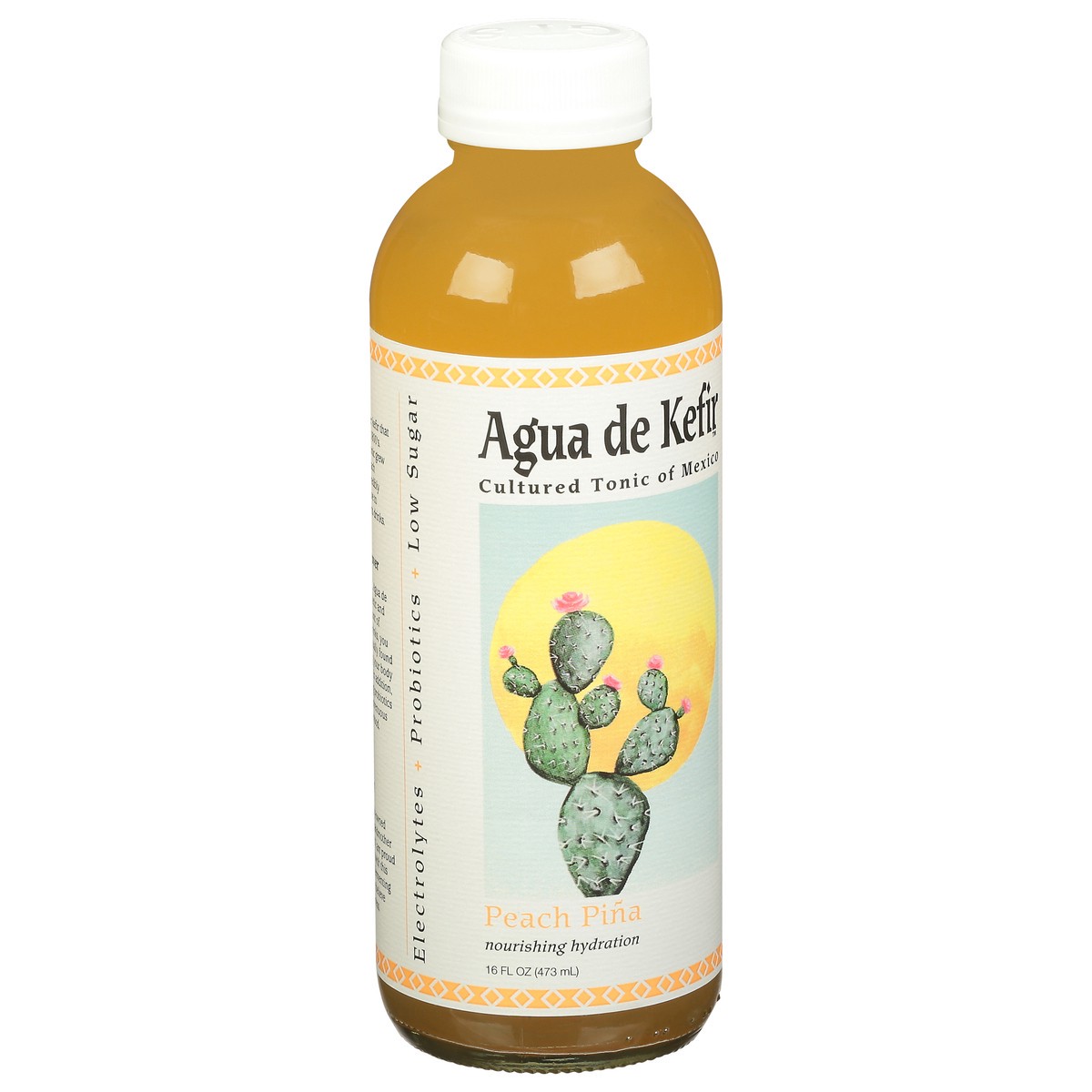 slide 7 of 9, GT's Agua de Kefir Peach Pina Cultured Tonic of Mexico 16 fl oz, 16 fl oz