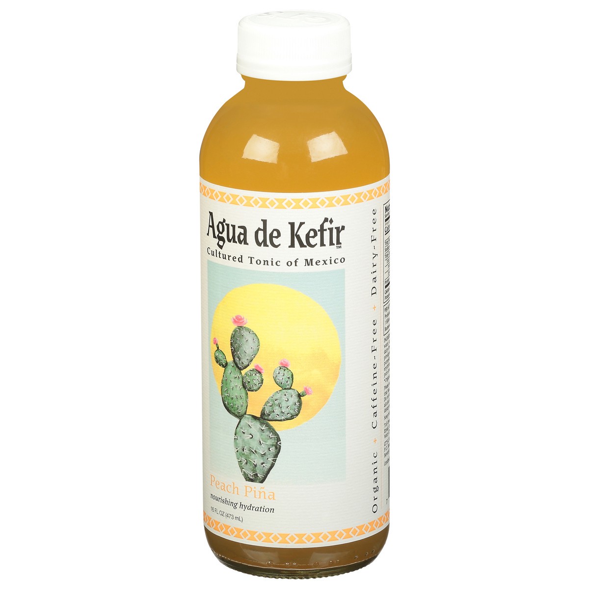 slide 6 of 9, GT's Agua de Kefir Peach Pina Cultured Tonic of Mexico 16 fl oz, 16 fl oz