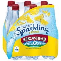 slide 1 of 1, Arrowhead Brand Sparkling Mountain Spring Water Lemon Bottles, 6 ct; 16.9 fl oz