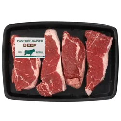 Weis Quality Family Size Boneless Ny Strip Steaks Pasture Raised Beef