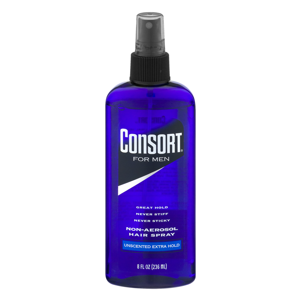 slide 1 of 1, Consort for Men Unscented Extra Hold Hair Spray, 8 oz