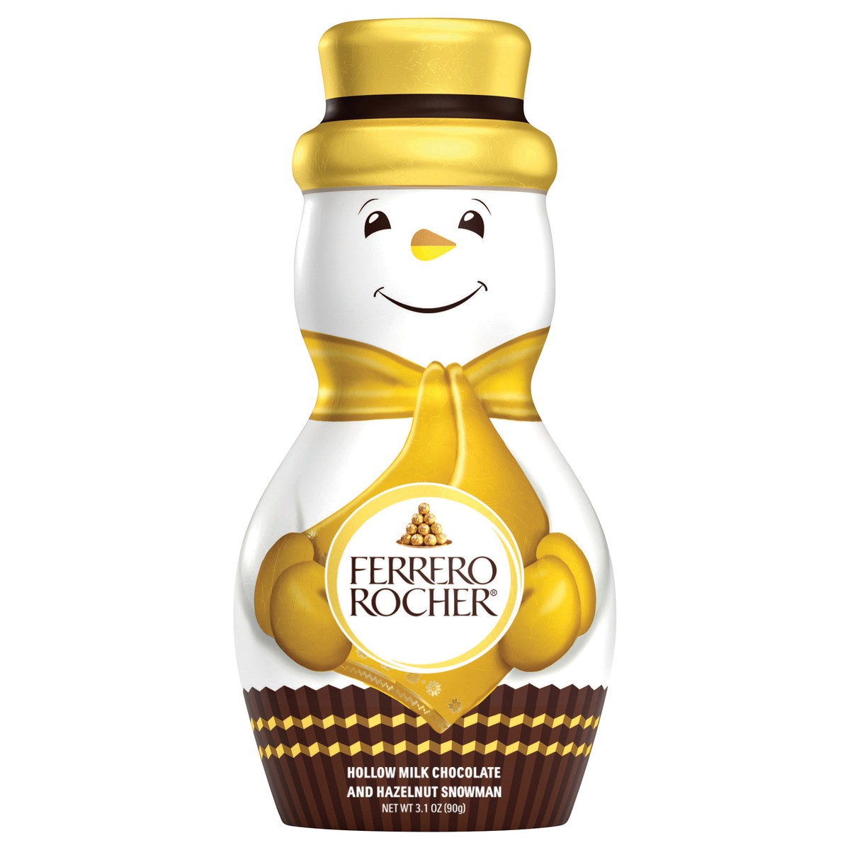 slide 1 of 7, Ferrero Rocher Hollow Milk Chocolate and Hazelnut Snowman 3.1 oz, 3.1 oz