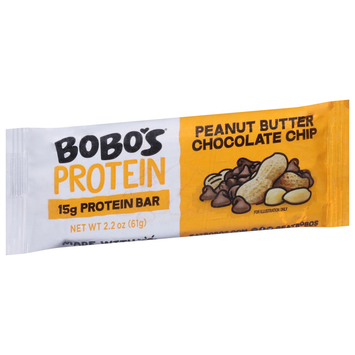 slide 5 of 9, Bobo's Peanut Butter Chocolate Chip Protein Bar 2.2 oz, 2.2 oz