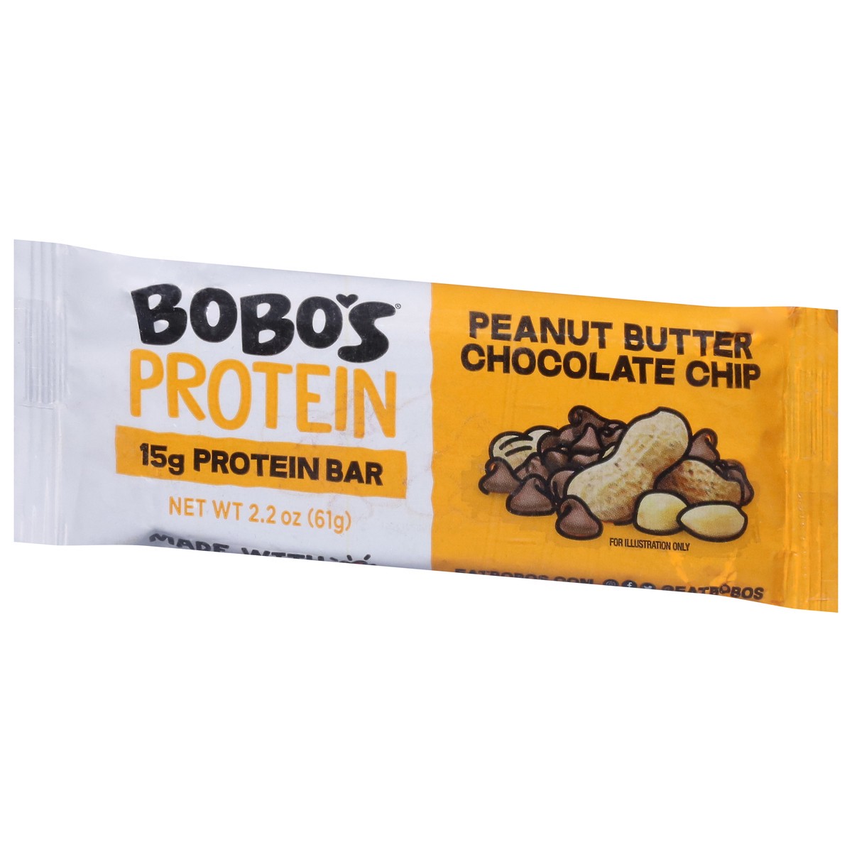 slide 7 of 9, Bobo's Peanut Butter Chocolate Chip Protein Bar 2.2 oz, 2.2 oz