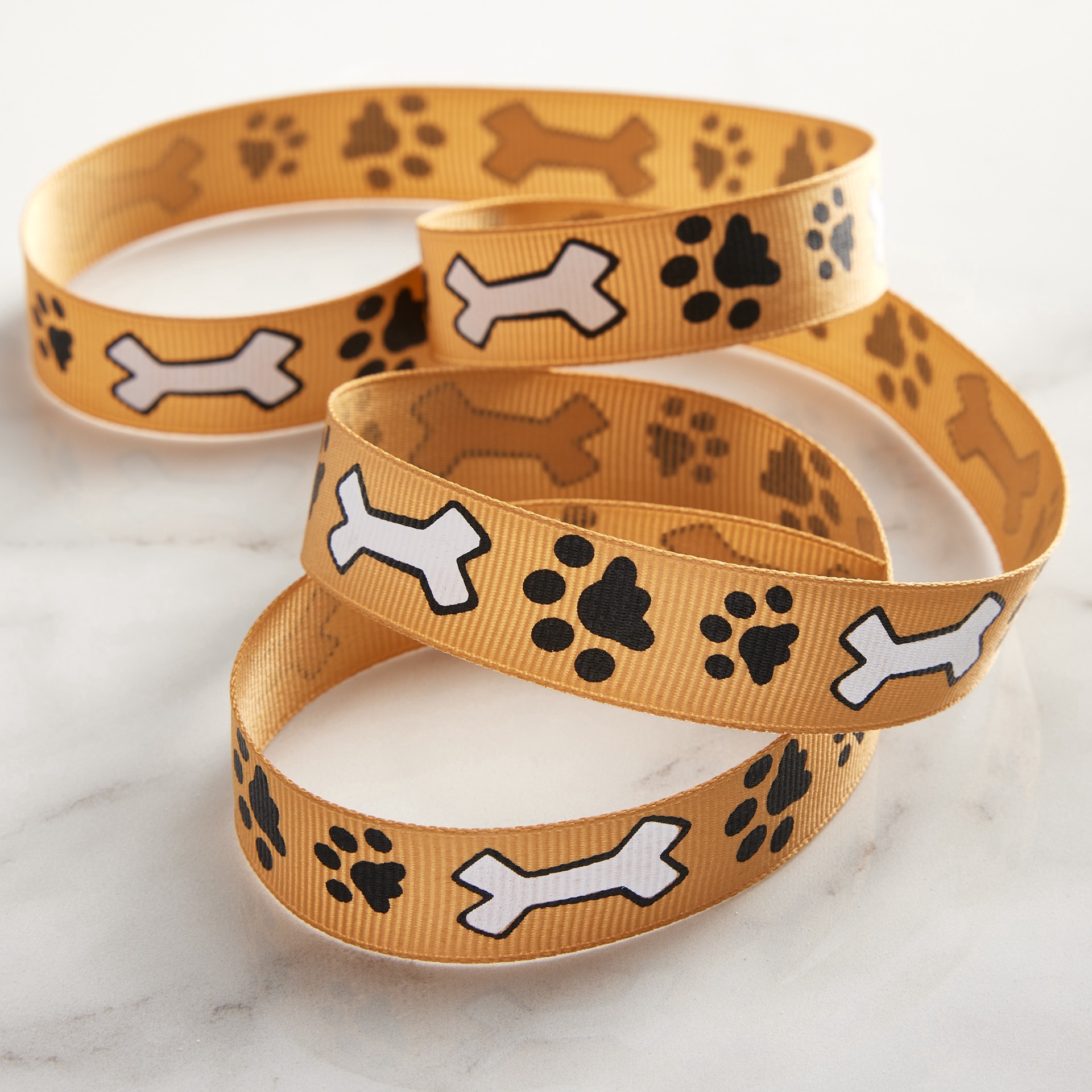 slide 4 of 4, 5/8" X 7yd. Grosgrain Paw Print & Dog Bone Ribbon By Celebrate It, 5/8 in x 7 yd
