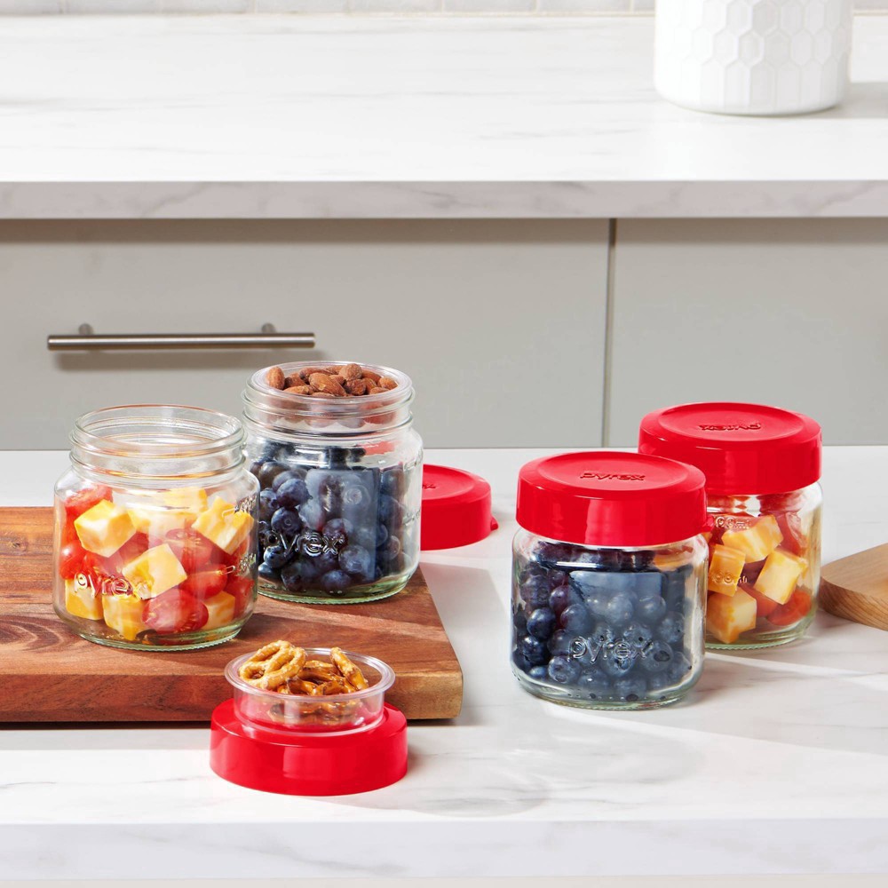 slide 6 of 6, Pyrex Beyond Jars 4pc 16oz Snack Value Pack, 4 ct; 16 oz