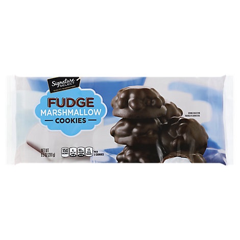 slide 1 of 1, Signature Select Cookies Fudge Marshmallows, 9.5 oz