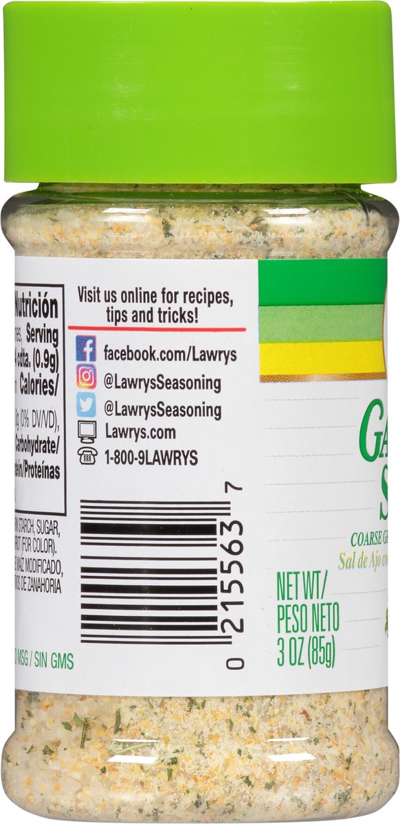 slide 8 of 11, Lawry's Coarse Ground with Parsley Garlic Salt, 3 oz, 3 oz