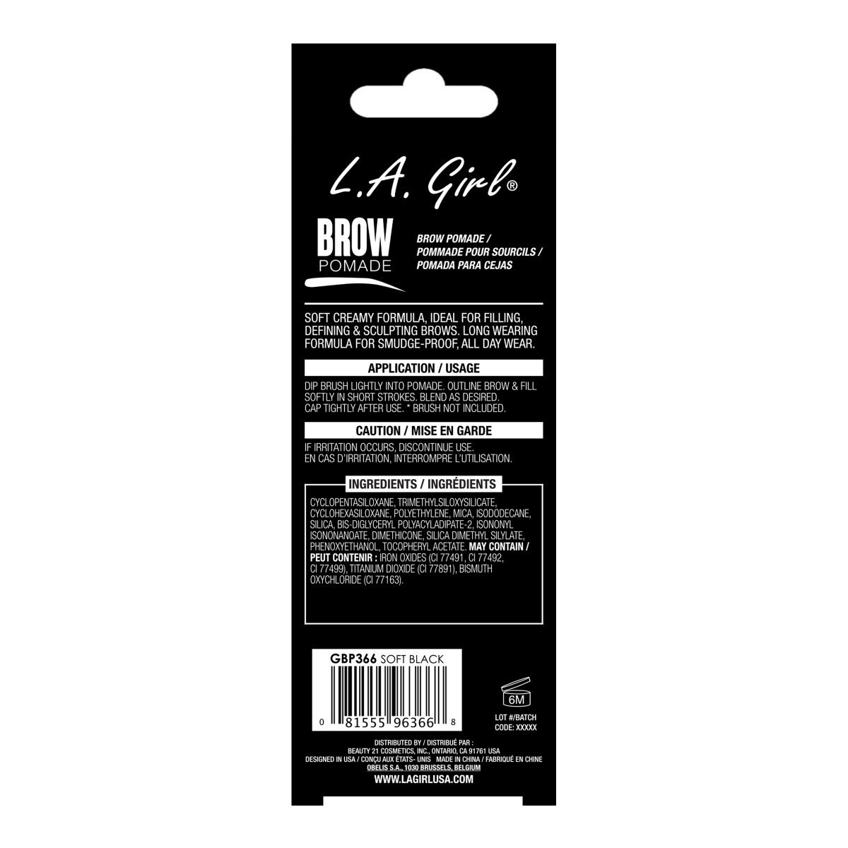 slide 5 of 5, L.A. Colors Brow Pomade 0.11 oz, 0.11 oz