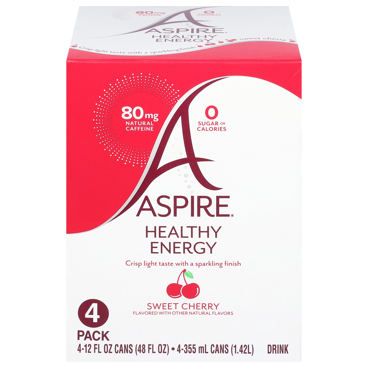 slide 12 of 13, Aspire Healthy Sweet Cherry Energy Drink 4 - 12 fl oz Cans, 4 ct