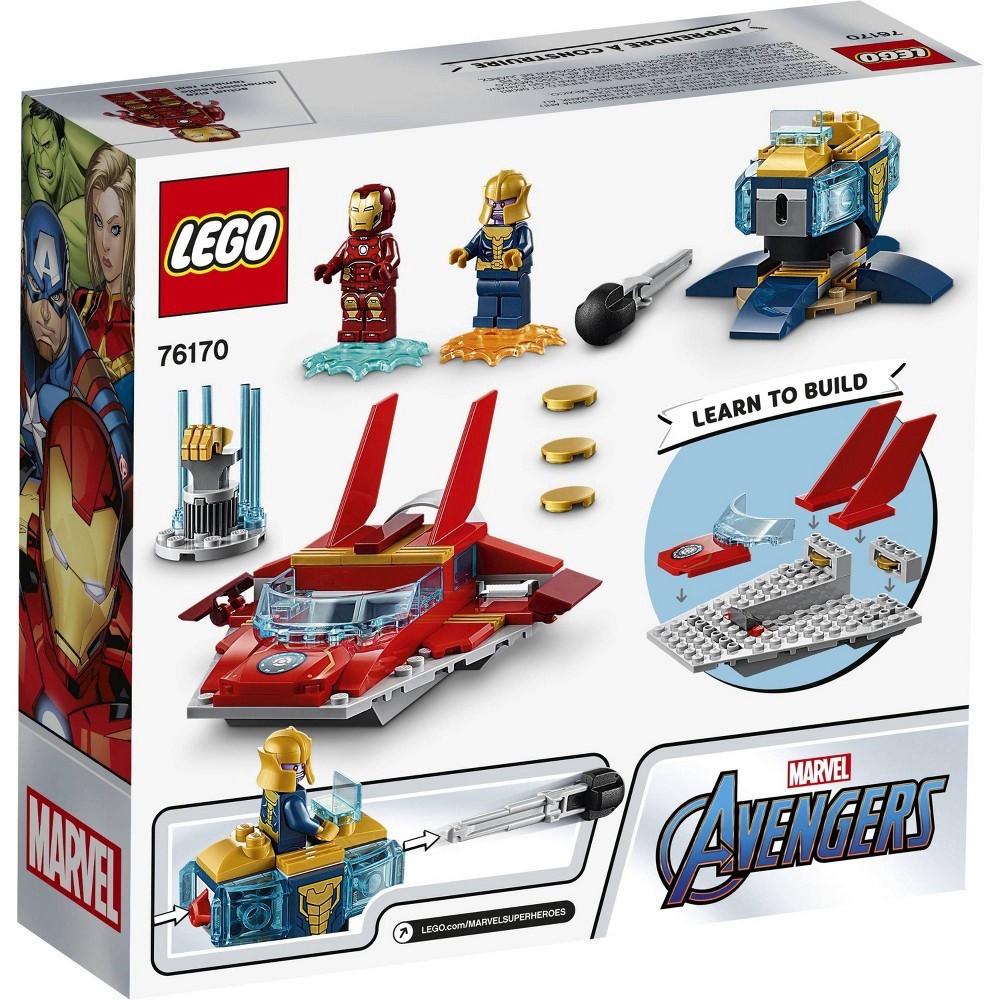 slide 5 of 7, LEGO Marvel Avengers Iron Man vs. Thanos Building Toy 76170, 103 ct