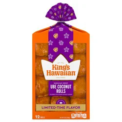King's Hawaiian Ube Rolls Bread - 12 oz/12 ct
