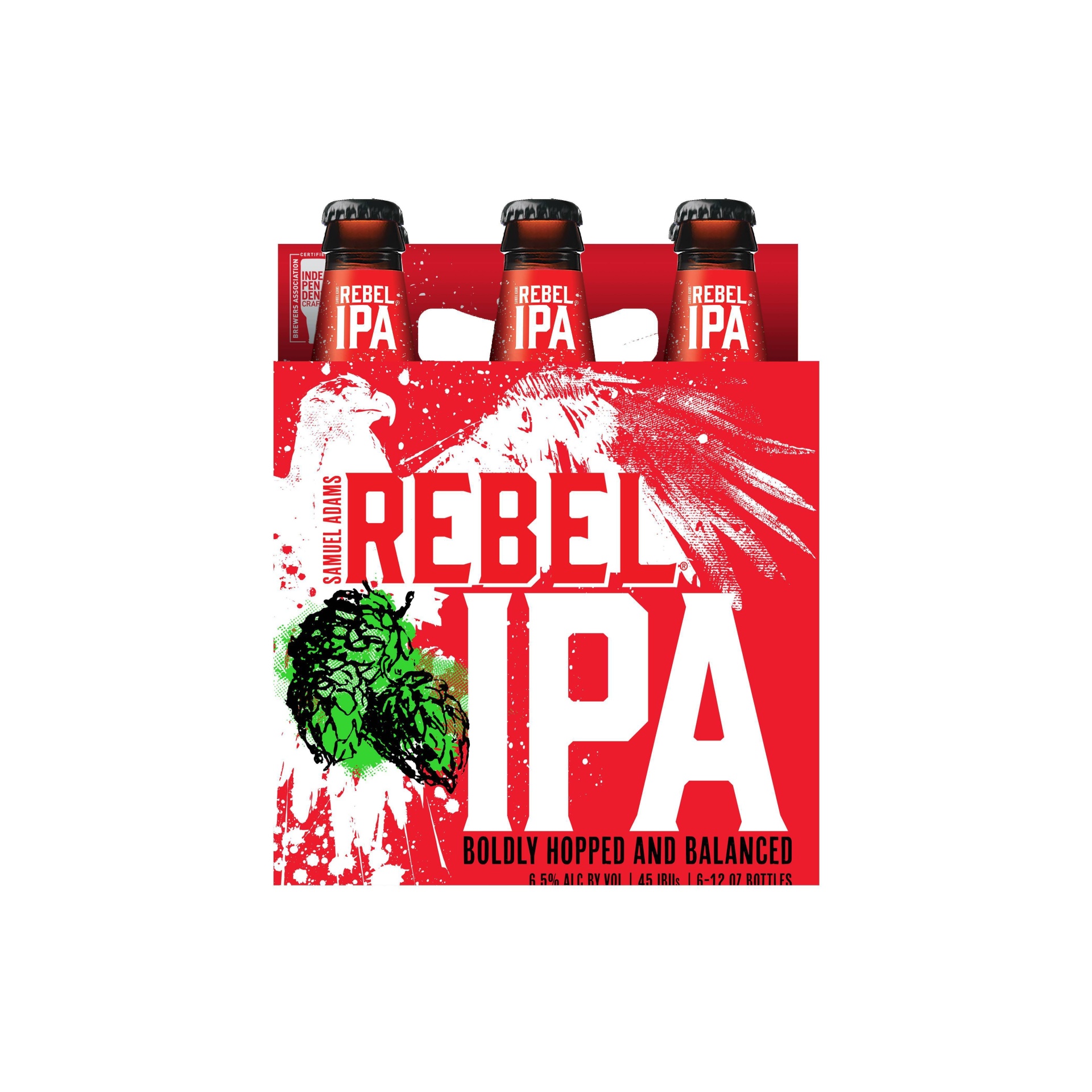 slide 1 of 1, Samuel Adams Rebel IPA Beer, 6 ct; 12 oz