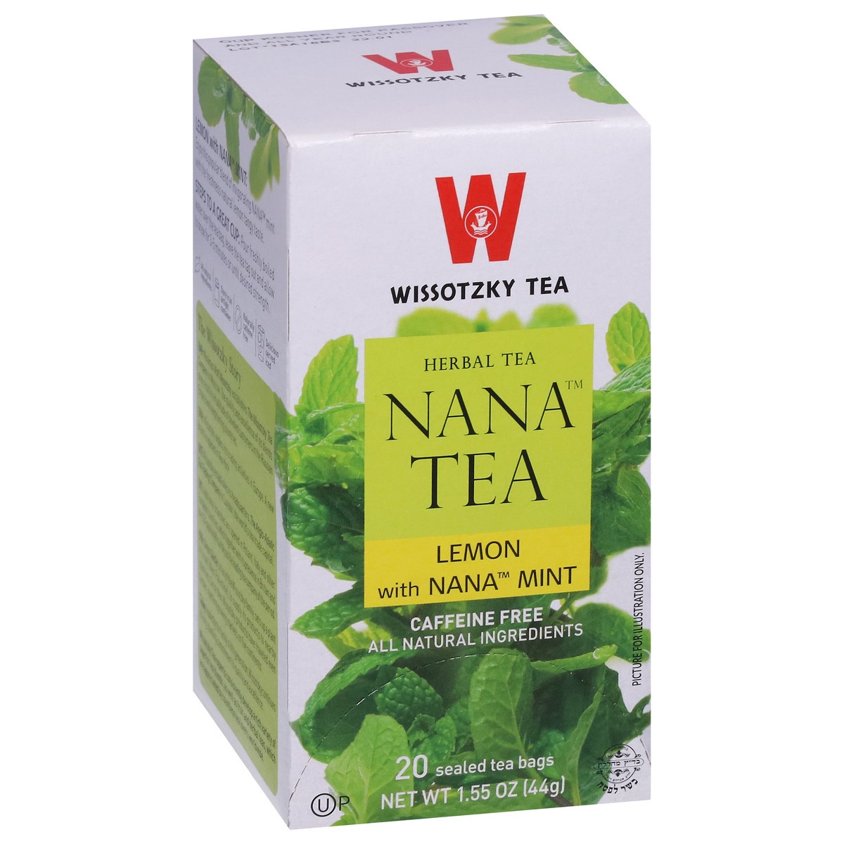 slide 2 of 9, Wissotzky Tea Caffeine Free Tea Bags Lemon with Nana Mint Herbal Tea - 20 ct, 1.9 oz