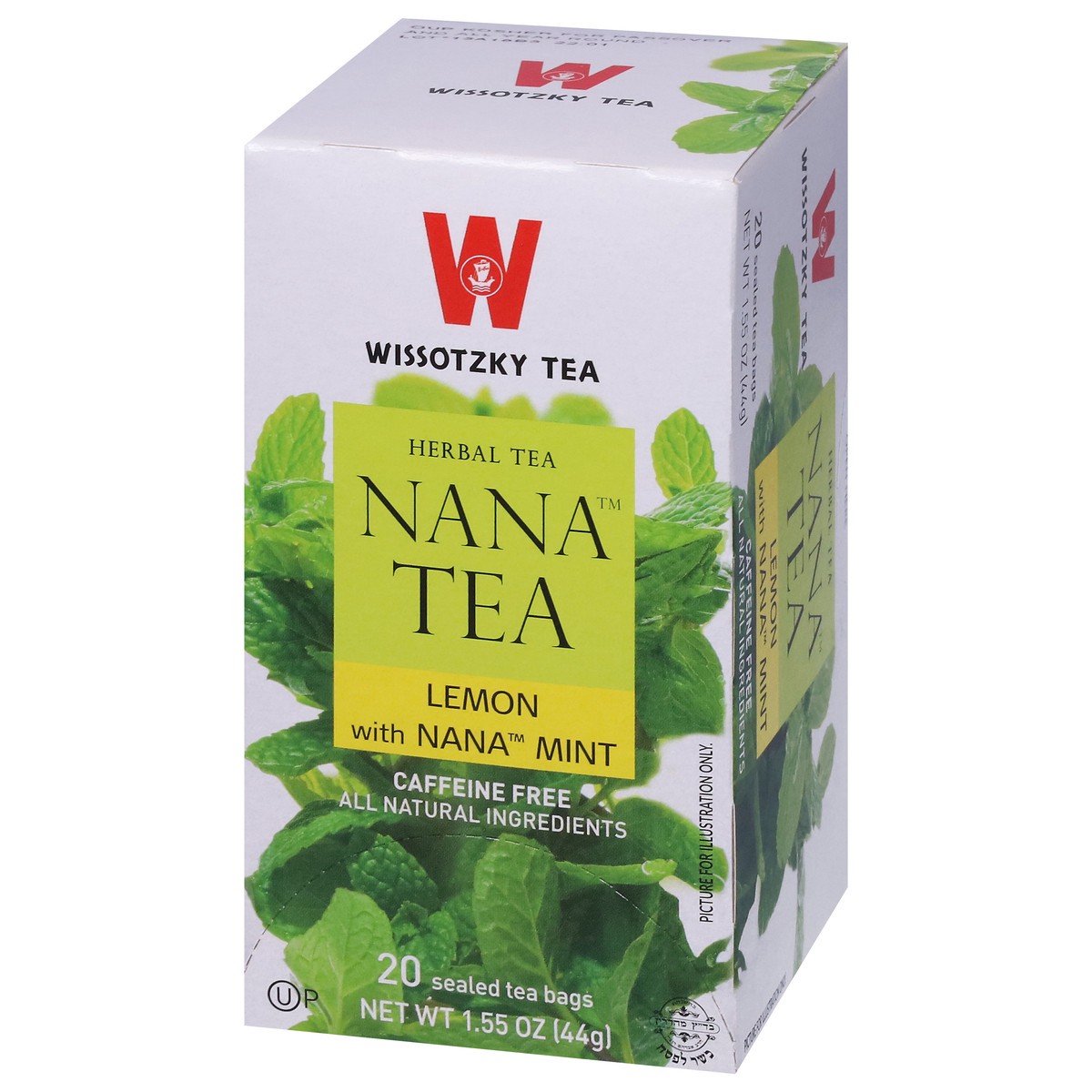 slide 5 of 9, Wissotzky Tea Caffeine Free Tea Bags Lemon with Nana Mint Herbal Tea - 20 ct, 1.9 oz