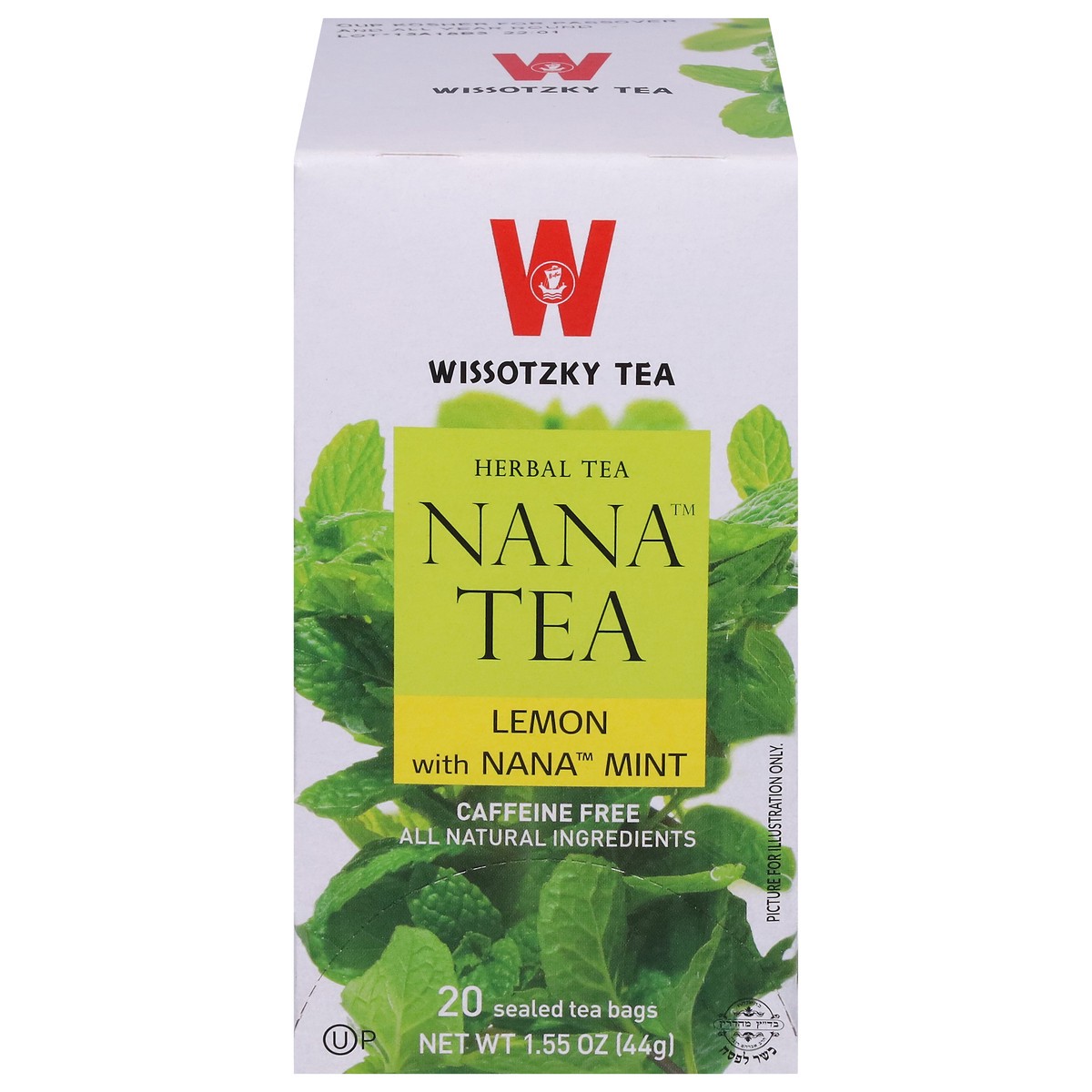 slide 1 of 9, Wissotzky Tea Caffeine Free Tea Bags Lemon with Nana Mint Herbal Tea - 20 ct, 1.9 oz