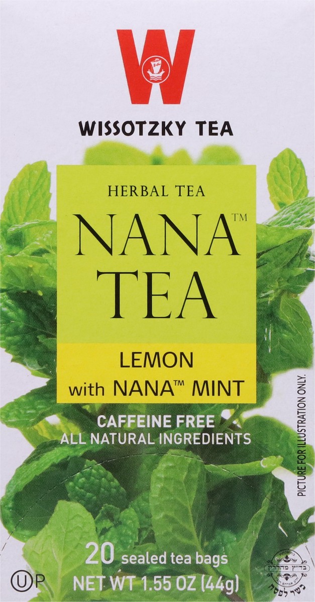 slide 7 of 9, Wissotzky Tea Caffeine Free Tea Bags Lemon with Nana Mint Herbal Tea - 20 ct, 1.9 oz