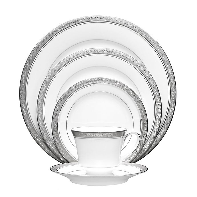 slide 1 of 1, Noritake Crestwood Platinum Dinnerware Set, 20 ct