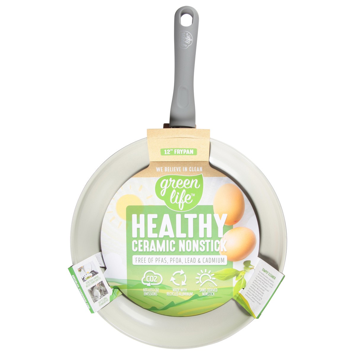 slide 2 of 4, GreenLife 12 Inch Healthy Ceramic Nonstick Frypan 1 ea, 1 ct