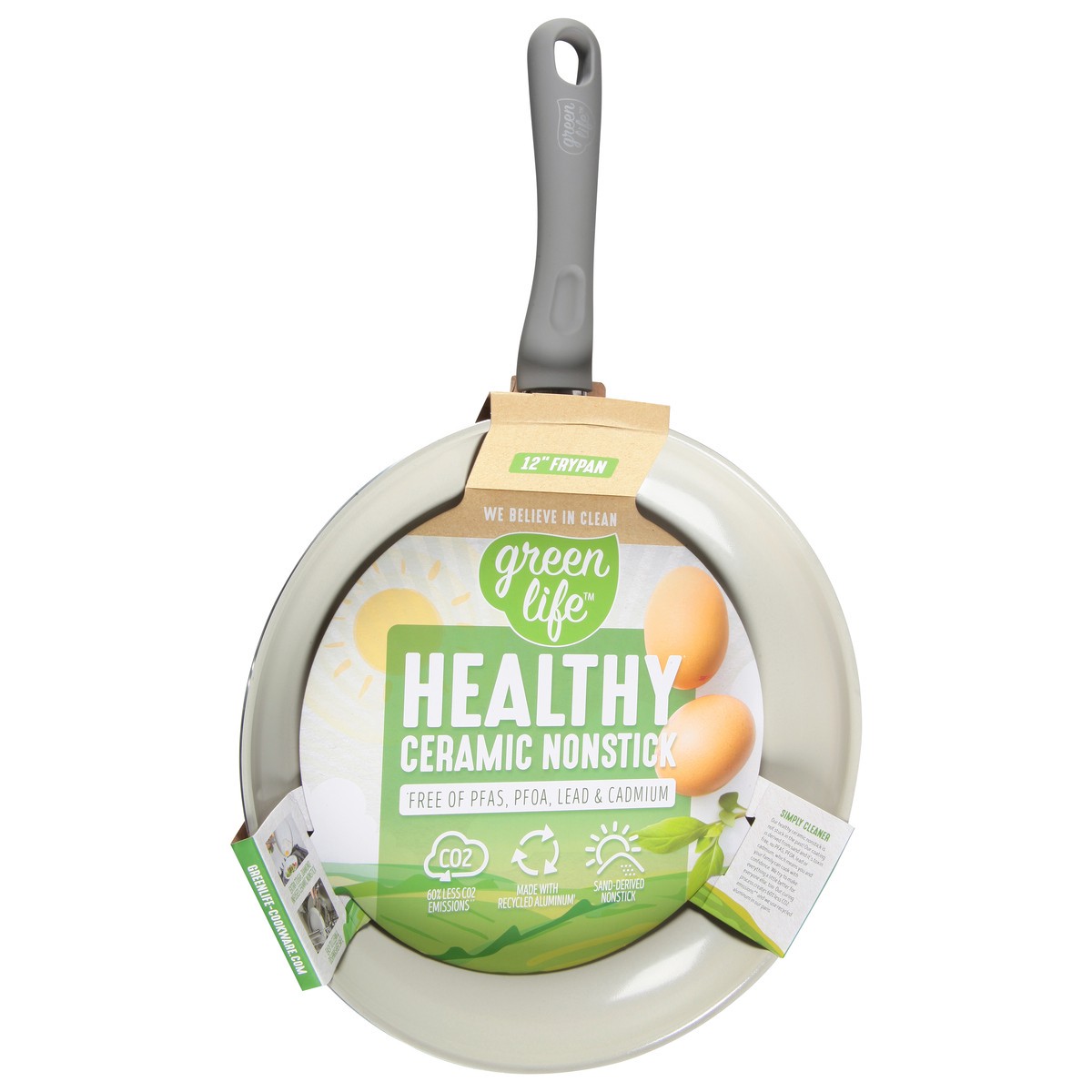 slide 4 of 4, GreenLife 12 Inch Healthy Ceramic Nonstick Frypan 1 ea, 1 ct