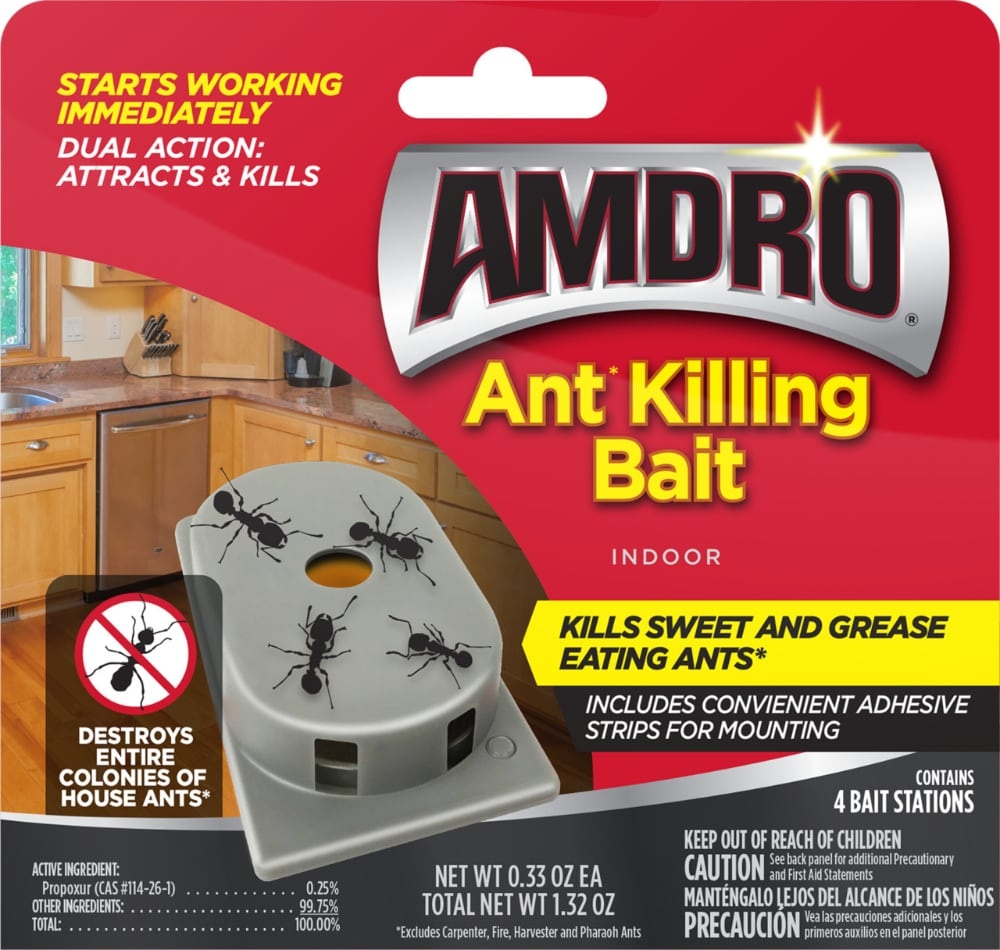 slide 1 of 1, AMDRO Ant Killing Bait Stations, 4 ct