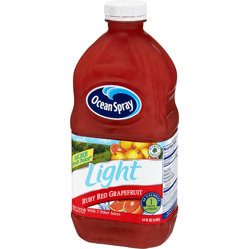slide 5 of 8, Ocean Spray Light Ruby Red Grapefruit Juice, 64 fl oz