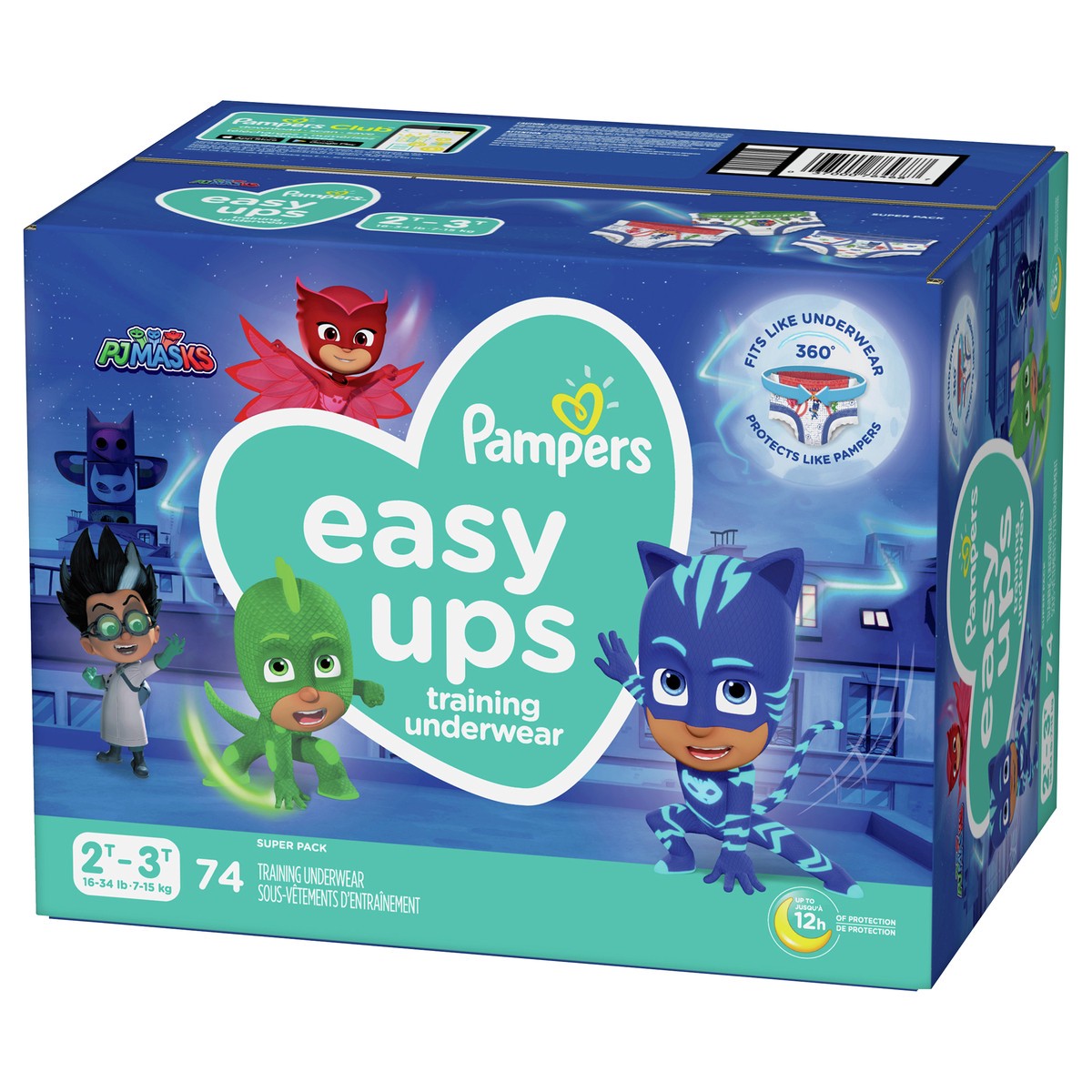 slide 2 of 3, Pampers Easy Ups Training Underwear Boys Size 4 2T-3T 74 Count&nbsp;, 74 ct