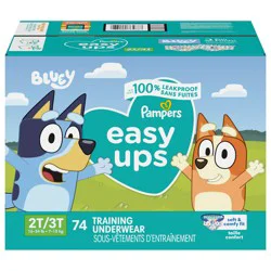 Pampers Easy Ups Training Underwear Boys Size 3 2T3T 74 Count
