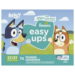 Pampers Easy Ups Training Underwear Boys Size 3 2T3T 74 Count