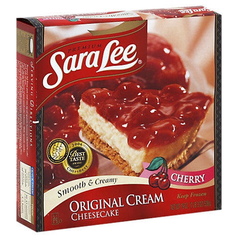 slide 1 of 1, Sara Lee Cheesecake Original Cream Smooth & Creamy Cherry, 19 oz