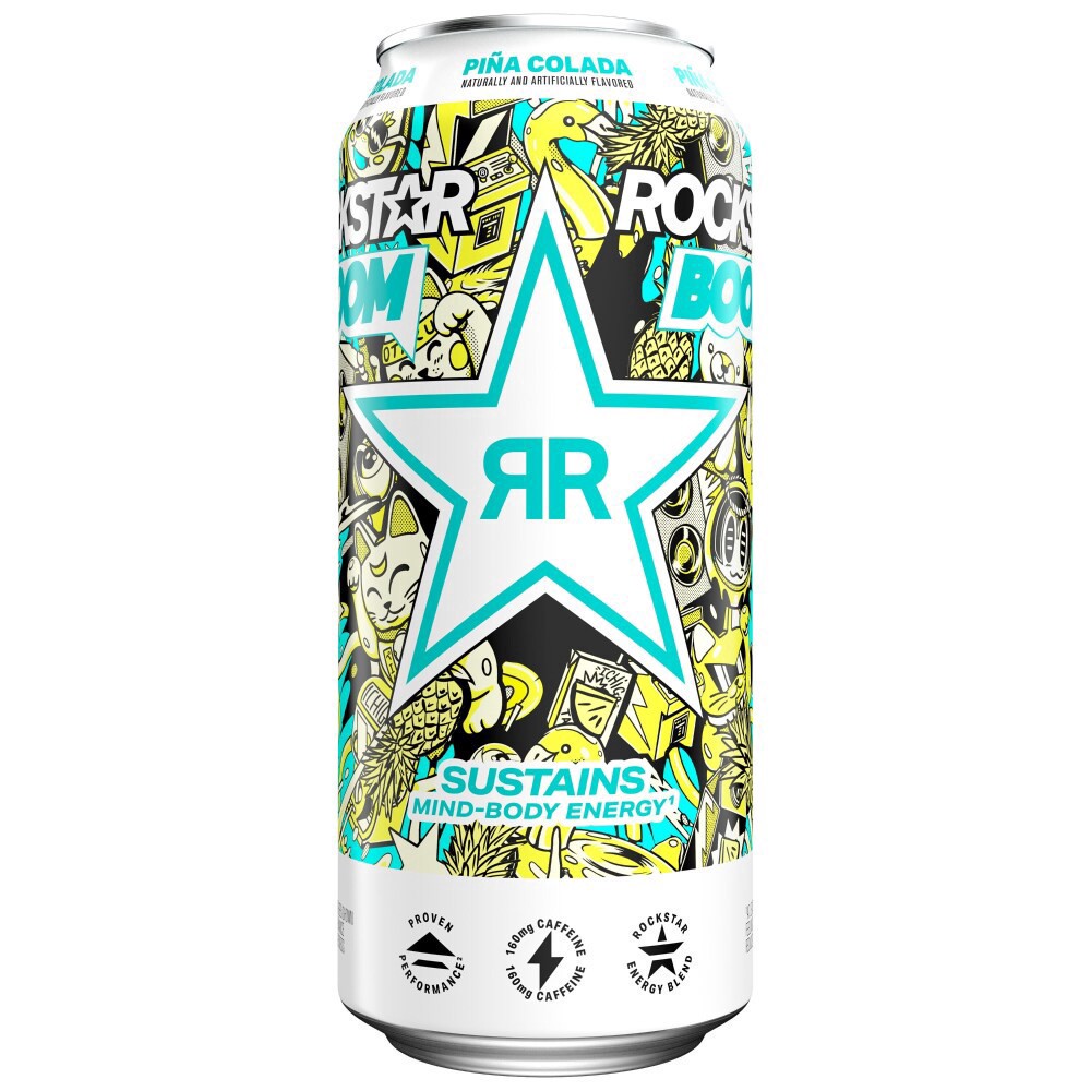 slide 3 of 5, Rockstar Boom Pina Colada 16fz - 16 FZ, 16 fl oz
