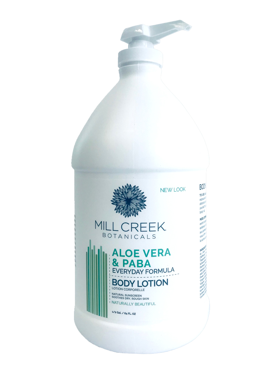 slide 1 of 1, Mill Creek Aloe Vera & Paba Body Lotion, 64 fl oz