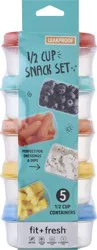 Fit & Fresh 1/2 Cup Snack Set 1 ea