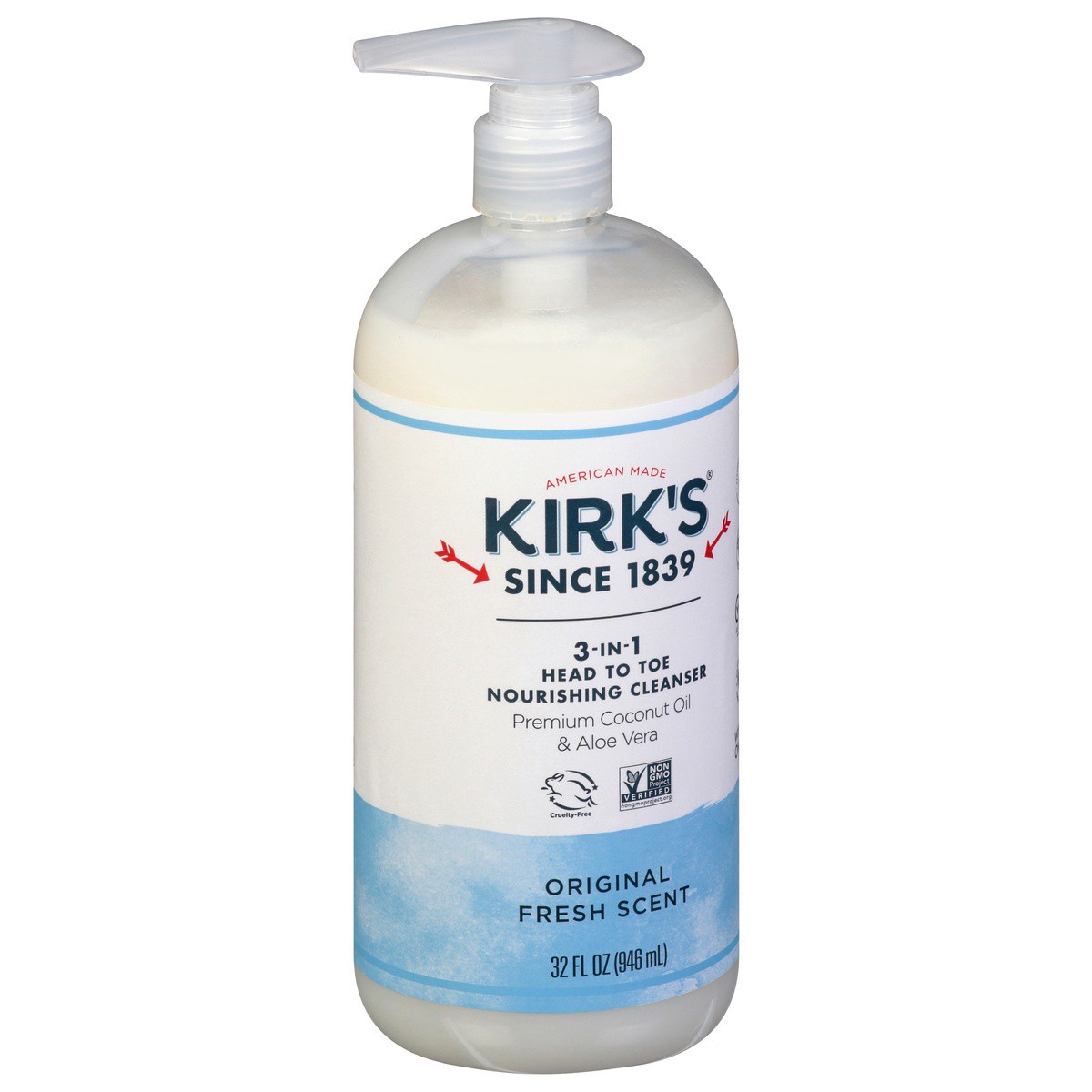 slide 2 of 9, Kirk's 3-in-1 Head To Toe Nourishing Original Fresh Scent Cleanser, 1 ct