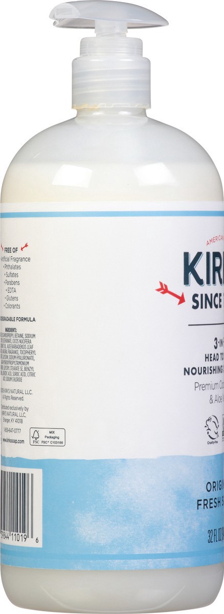 slide 7 of 9, Kirk's 3-in-1 Head To Toe Nourishing Original Fresh Scent Cleanser, 1 ct