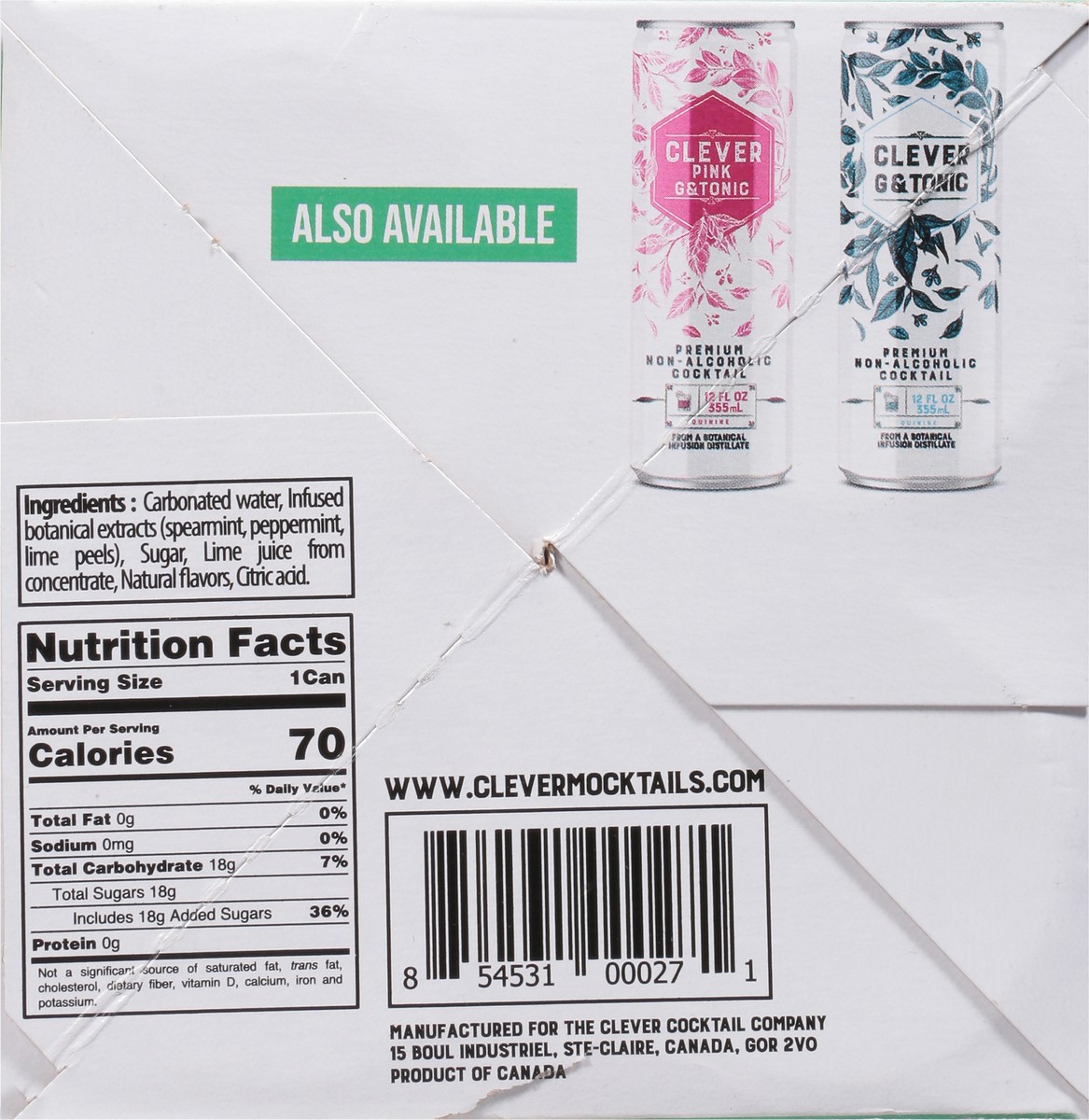 slide 8 of 9, Clever Non Alcoholic Mojito, 4 ct; 12 fl oz