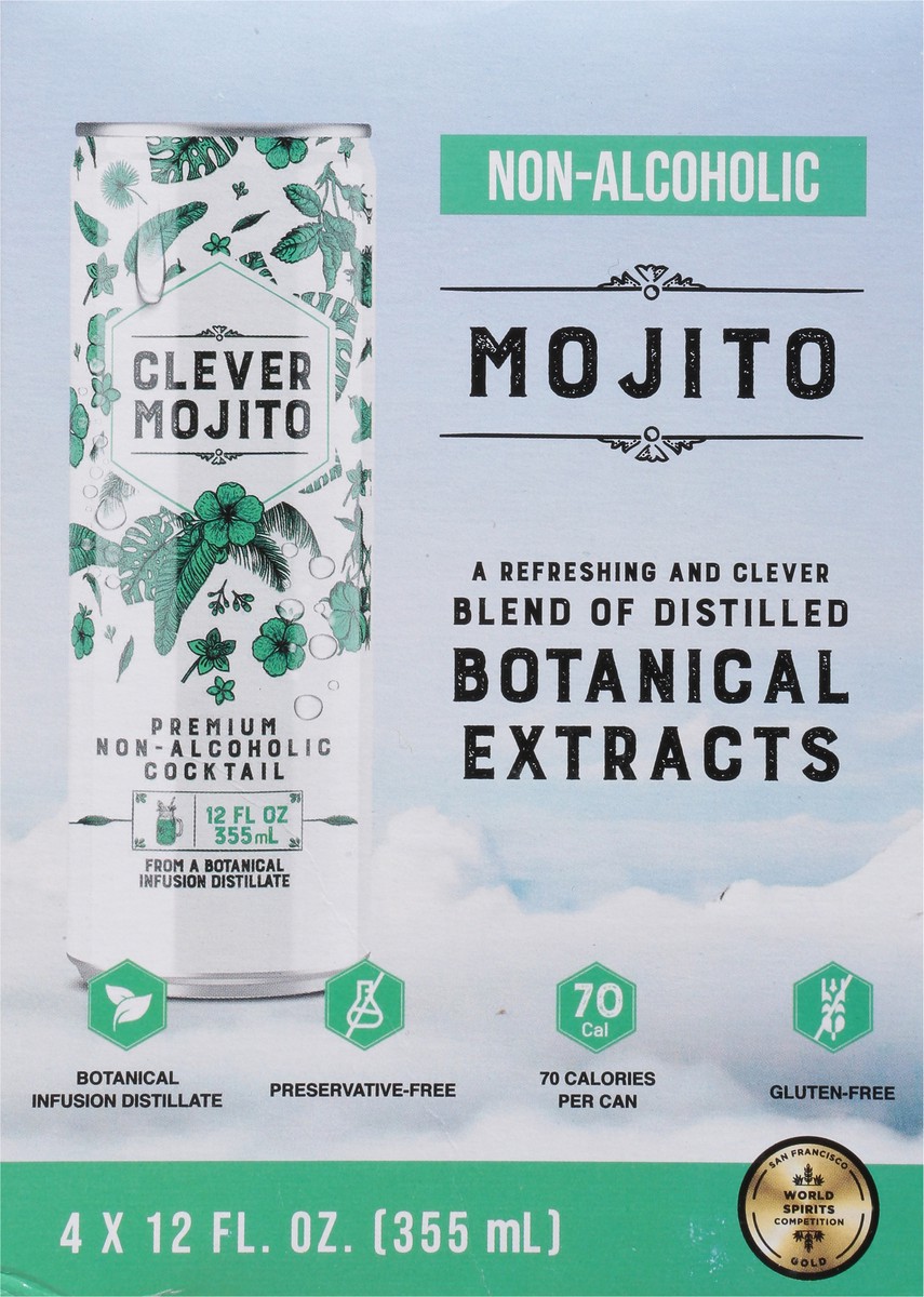 slide 5 of 9, Clever Non Alcoholic Mojito, 4 ct; 12 fl oz